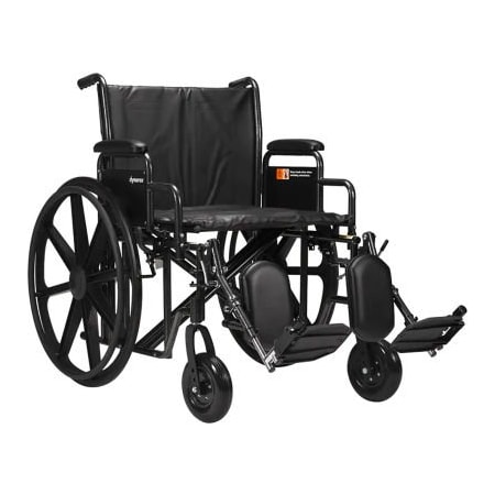 Dynarex Dynarex DynaRide Wheelchair, Elevating Legrest & Detachable Desk Arm, 24inW Seat 10234